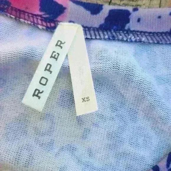 Roper Womens Multi-Color Polyester Leopard Tank Top Size XS - Picture 4 of 7